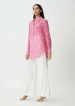Chiffonbluse mit Allovermuster