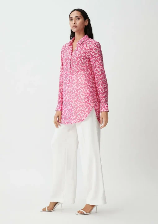 Chiffonbluse mit Allovermuster