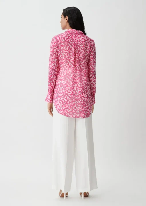 Chiffonbluse mit Allovermuster