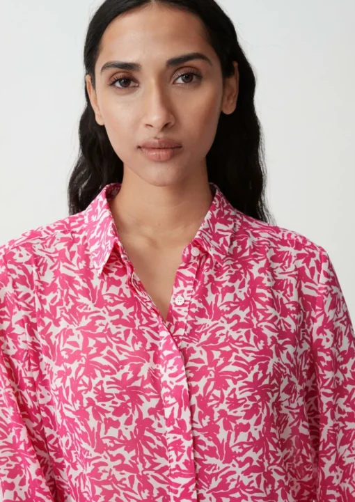Chiffonbluse mit Allovermuster