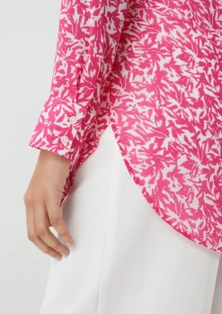 Chiffonbluse mit Allovermuster