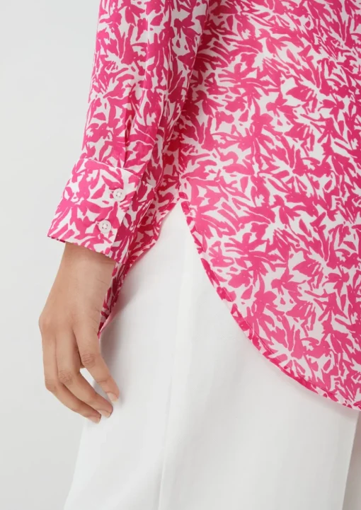 Chiffonbluse mit Allovermuster