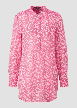 Chiffonbluse mit Allovermuster