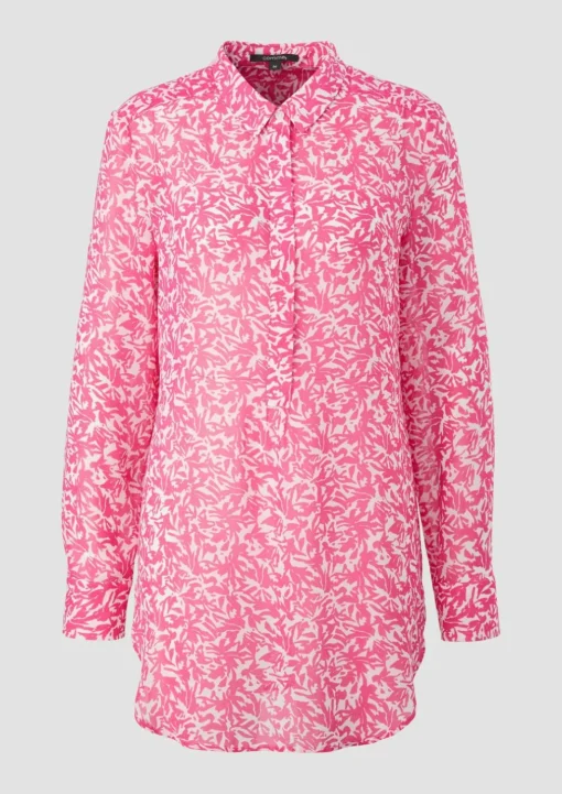 Chiffonbluse mit Allovermuster