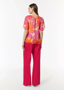 Chiffon-Bluse mit blickdichtem Futter