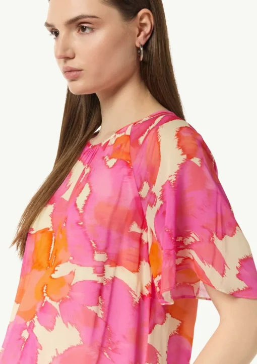 Chiffon-Bluse mit blickdichtem Futter