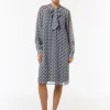 Chiffonkleid mit abnehmbarem Bindeband