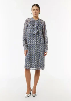 Chiffonkleid mit abnehmbarem Bindeband