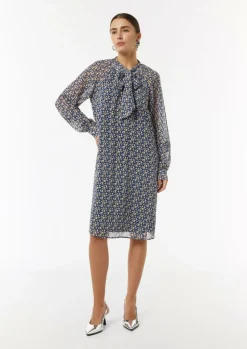 Chiffonkleid mit abnehmbarem Bindeband