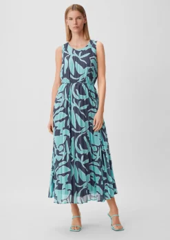 Chiffonkleid mit Plisseefalten