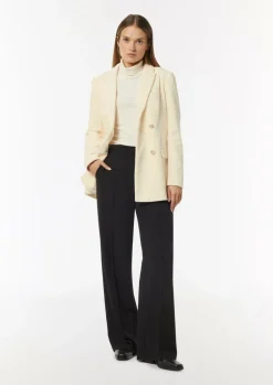 Cord-Blazer mit Logo-Knöpfen