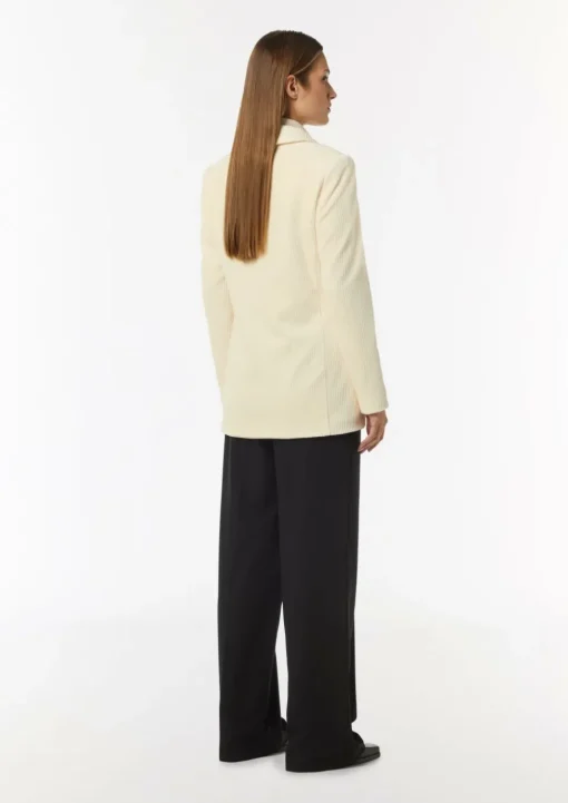 Cord-Blazer mit Logo-Knöpfen