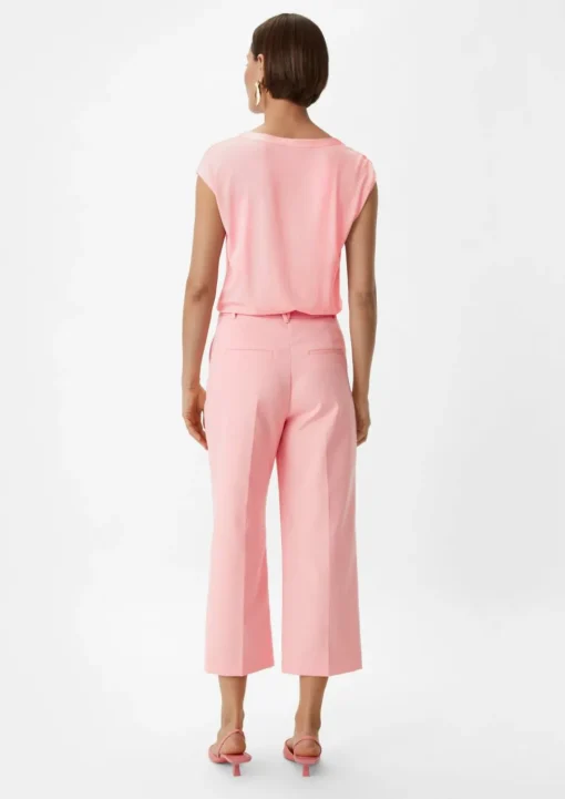 Crêpe-Bluse mit Satin-Detail