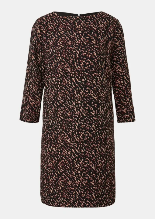 Crêpe-Kleid mit Allover-Print