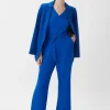 Crêpe-Overall mit ausgestelltem Bein