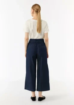 Culotte aus Lyocellmix mit Bindegürtel