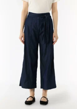 Culotte aus Lyocellmix mit Bindegürtel