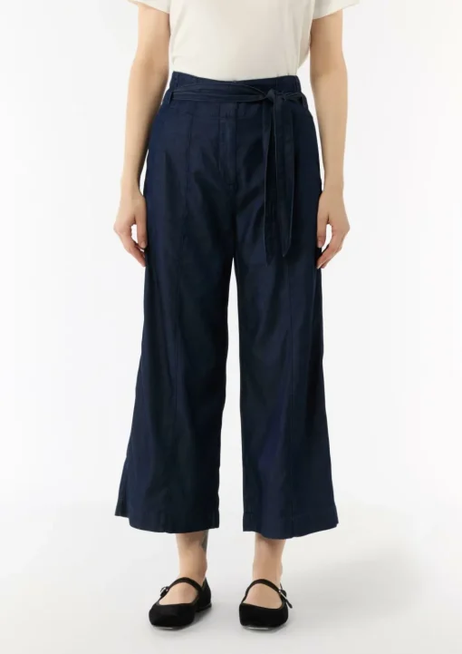Culotte aus Lyocellmix mit Bindegürtel