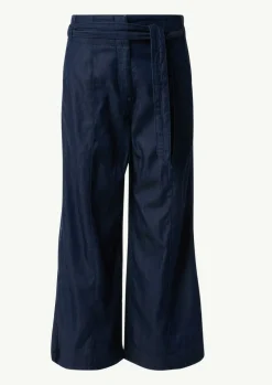 Culotte aus Lyocellmix mit Bindegürtel