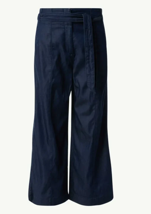 Culotte aus Lyocellmix mit Bindegürtel