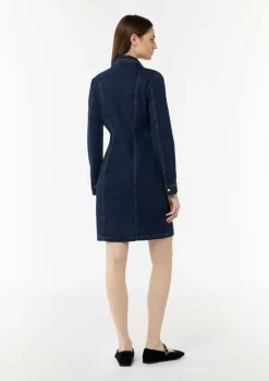 Denim-Kleid mit Ziernähten