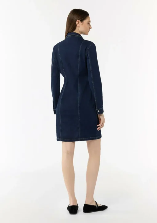 Denim-Kleid mit Ziernähten