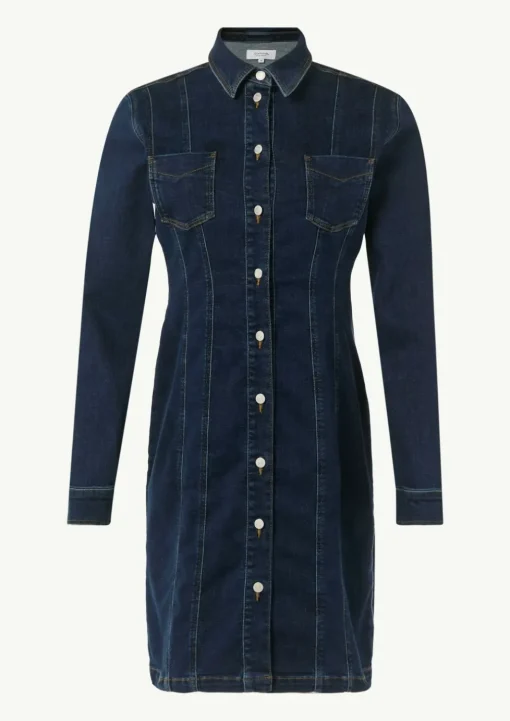 Denim-Kleid mit Ziernähten