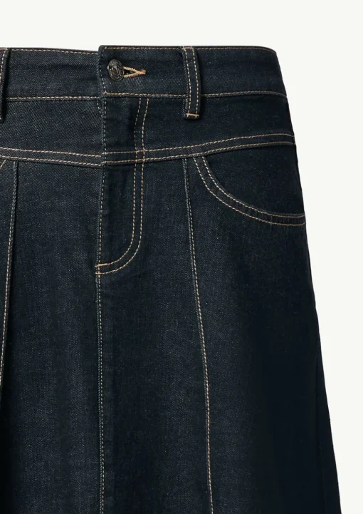 Denim-Rock mit nahtfeinen Taschen