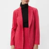 Dobby-Blazer mit Hahnentritt-Muster