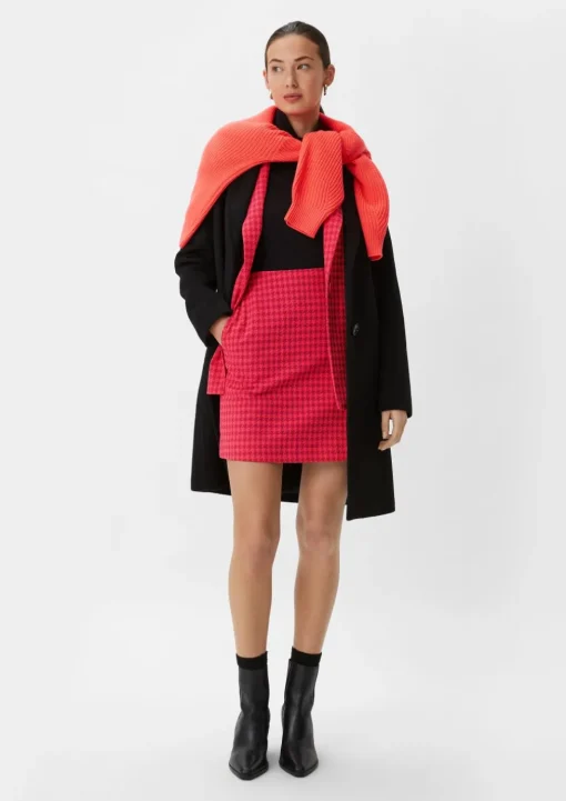 Dobby-Blazer mit Hahnentritt-Muster