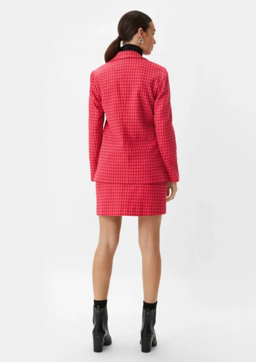 Dobby-Blazer mit Hahnentritt-Muster