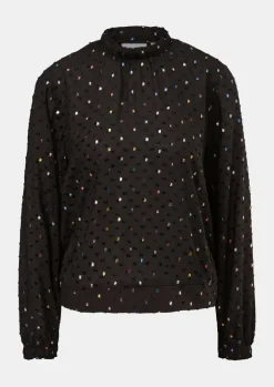 Dobbybluse mit Effektprint