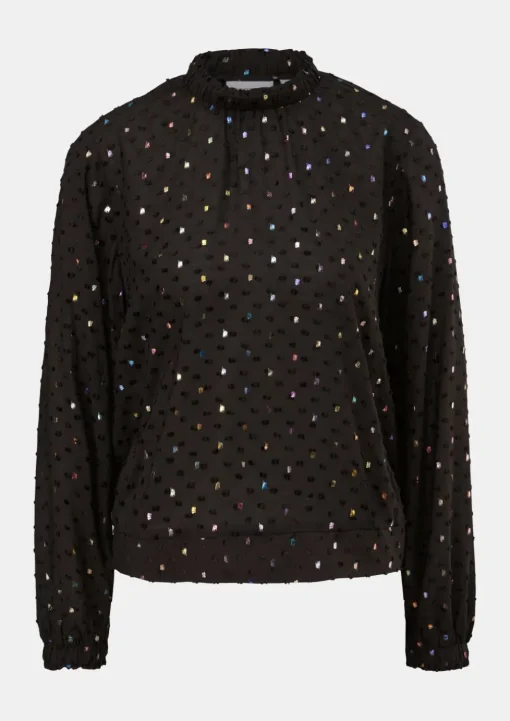 Dobbybluse mit Effektprint