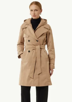 Doppelreihiger Trenchcoat mit gestepptem Innenfutter