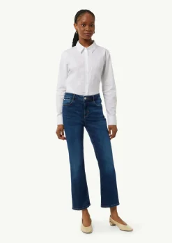 Elastische Ankle-Jeans mit leicht ausgestelltem Bein
