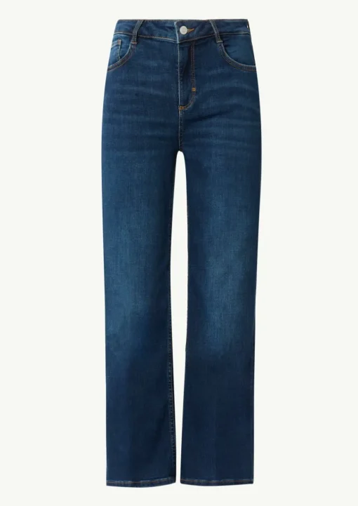 Elastische Ankle-Jeans mit leicht ausgestelltem Bein