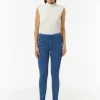 Elastische Jeggings mit Ziernähten