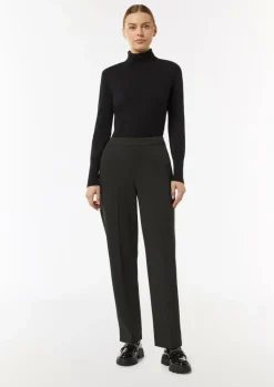 Elastische Jersey-Hose mit Bügelfalte
