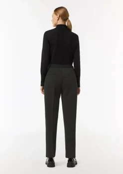 Elastische Jersey-Hose mit Bügelfalte