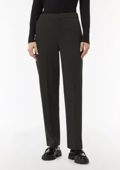 Elastische Jersey-Hose mit Bügelfalte