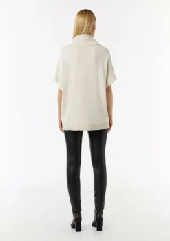 Fein melierter Poncho im Oversized Cut