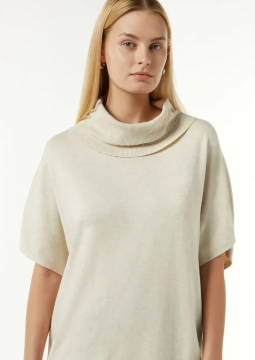 Fein melierter Poncho im Oversized Cut