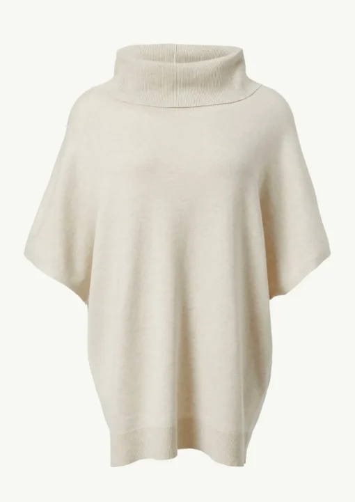 Fein melierter Poncho im Oversized Cut
