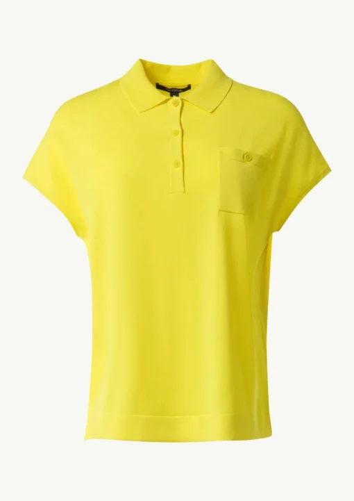 Feinstrick-Poloshirt im Relaxed Fit mit überschnittenen Schultern