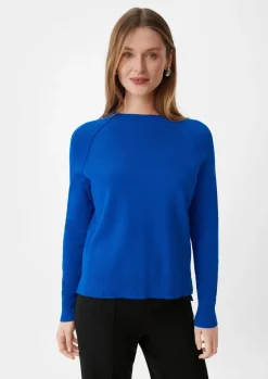 Feinstrickpullover mit Raglan-Ärmeln