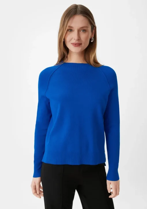 Feinstrickpullover mit Raglan-Ärmeln