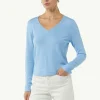 Feinstrickpullover mit V-Ausschnitt