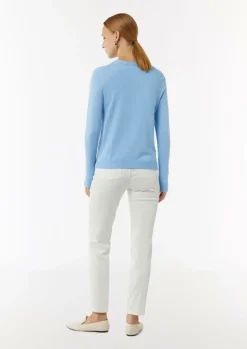 Feinstrickpullover mit V-Ausschnitt