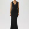 Figurbetontes Maxikleid aus Feinstrick