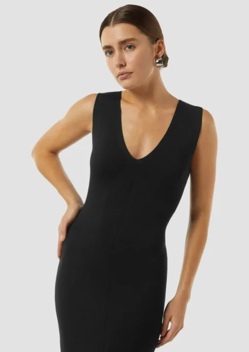 Figurbetontes Maxikleid aus Feinstrick